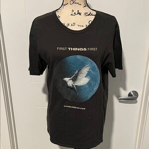 Consume By Fire First Things First Black Graphic Bird Pullover T‑Shirt Music
